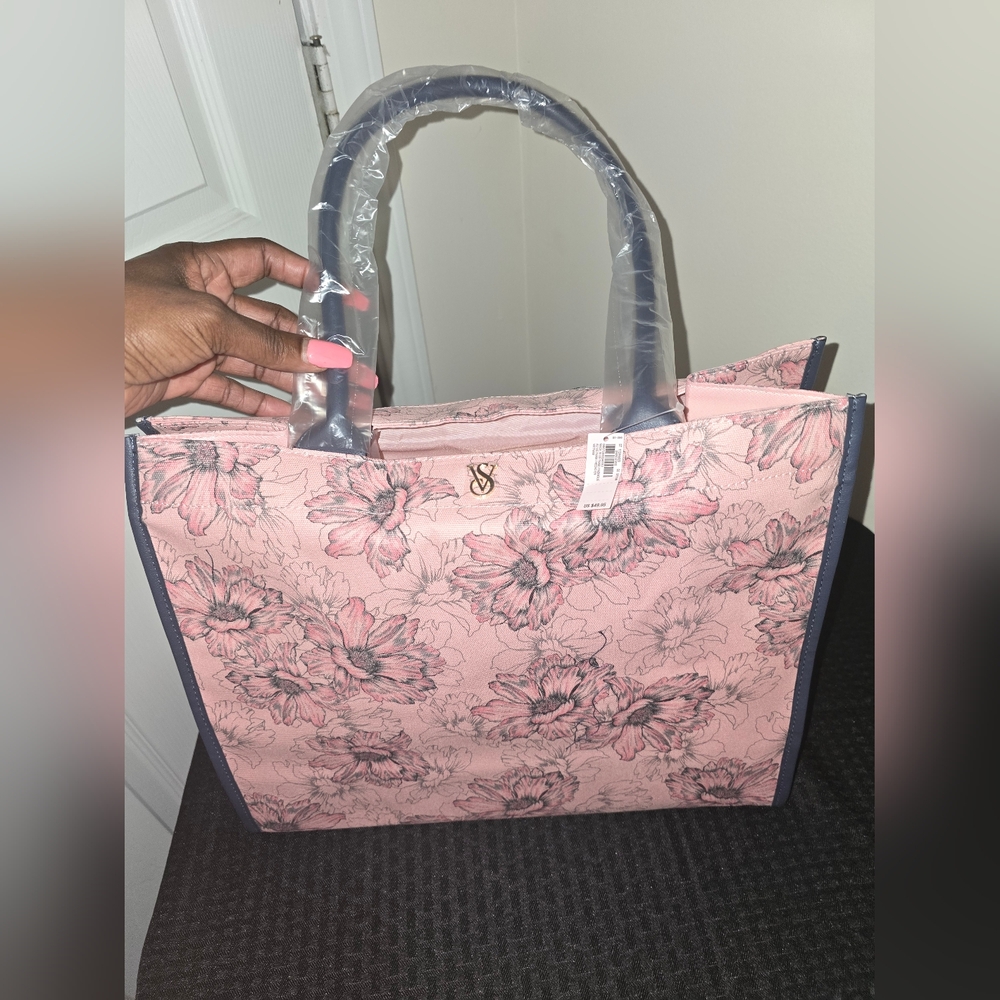 Victoria's Secret Pink Tote with Metallic Accents